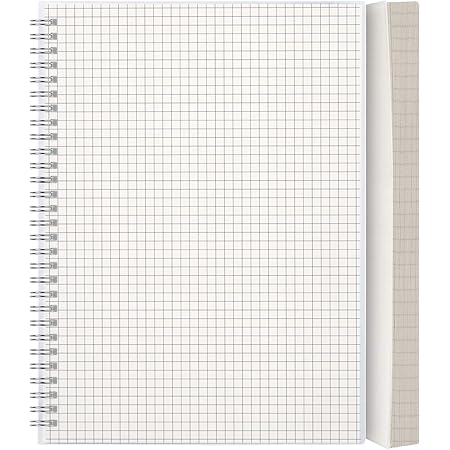 Amazon.com: B5 Quad Ruled Spiral Notebook (2-Pack) - AHGXG Spiral Graph ...