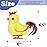 Hopearl Walking Chicken Pet Crow Chick Interactive Electronic Plush Toy Farm Animals Animated Gifts for Toddlers Birthday, Yellow, 8\'\'
