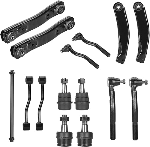 Front Lower + Upper Control Arms Suspension Kits Fit for Jeep Grand Cherokee 1999 2000 2001 2002 2003 2004, 15PCS