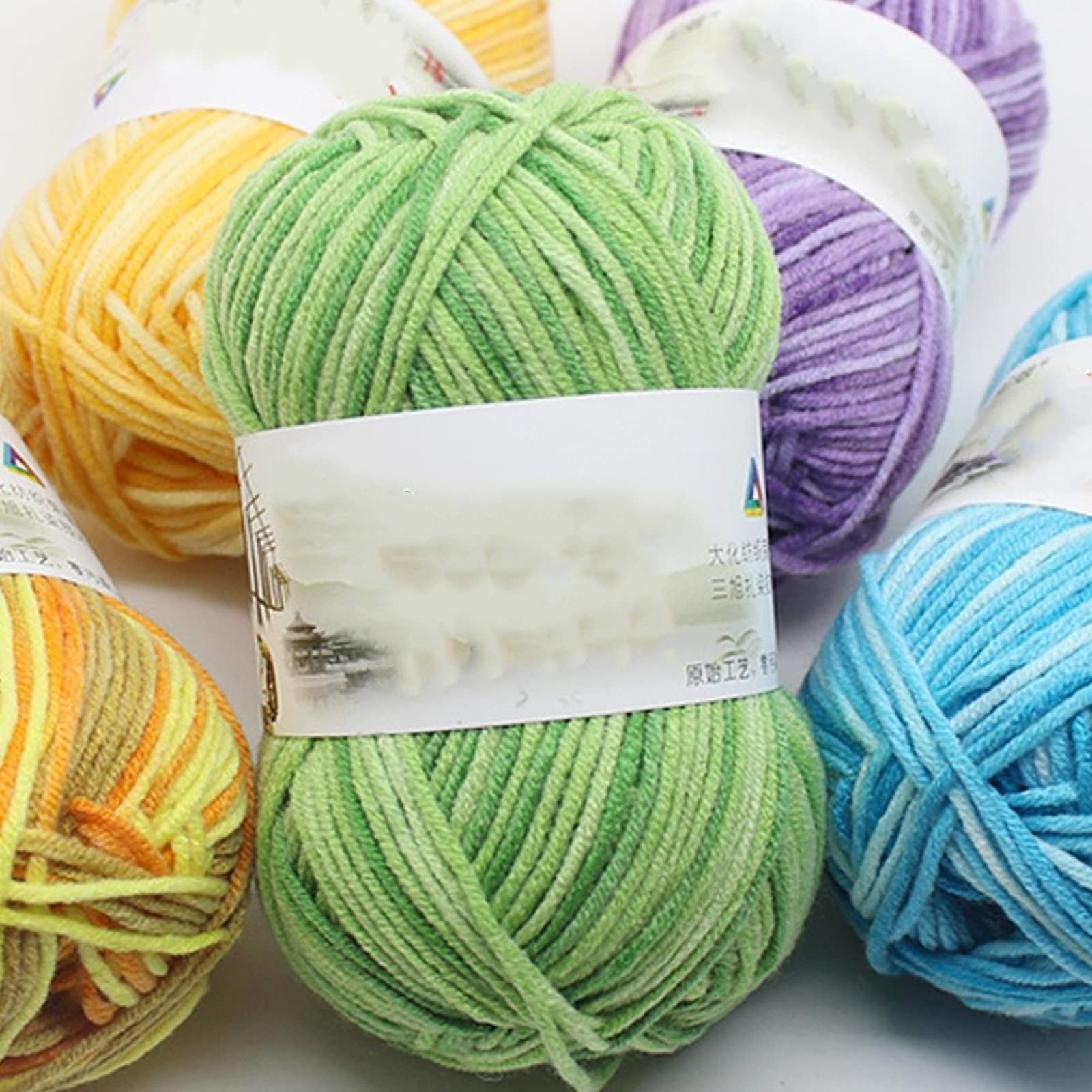 10 STÜCK 95 M Baumwolle Strickgarn Häkelgarn Für Wolle Warm Für Kinder Handgestricktes Garn Für Deckenpullover,KH10
