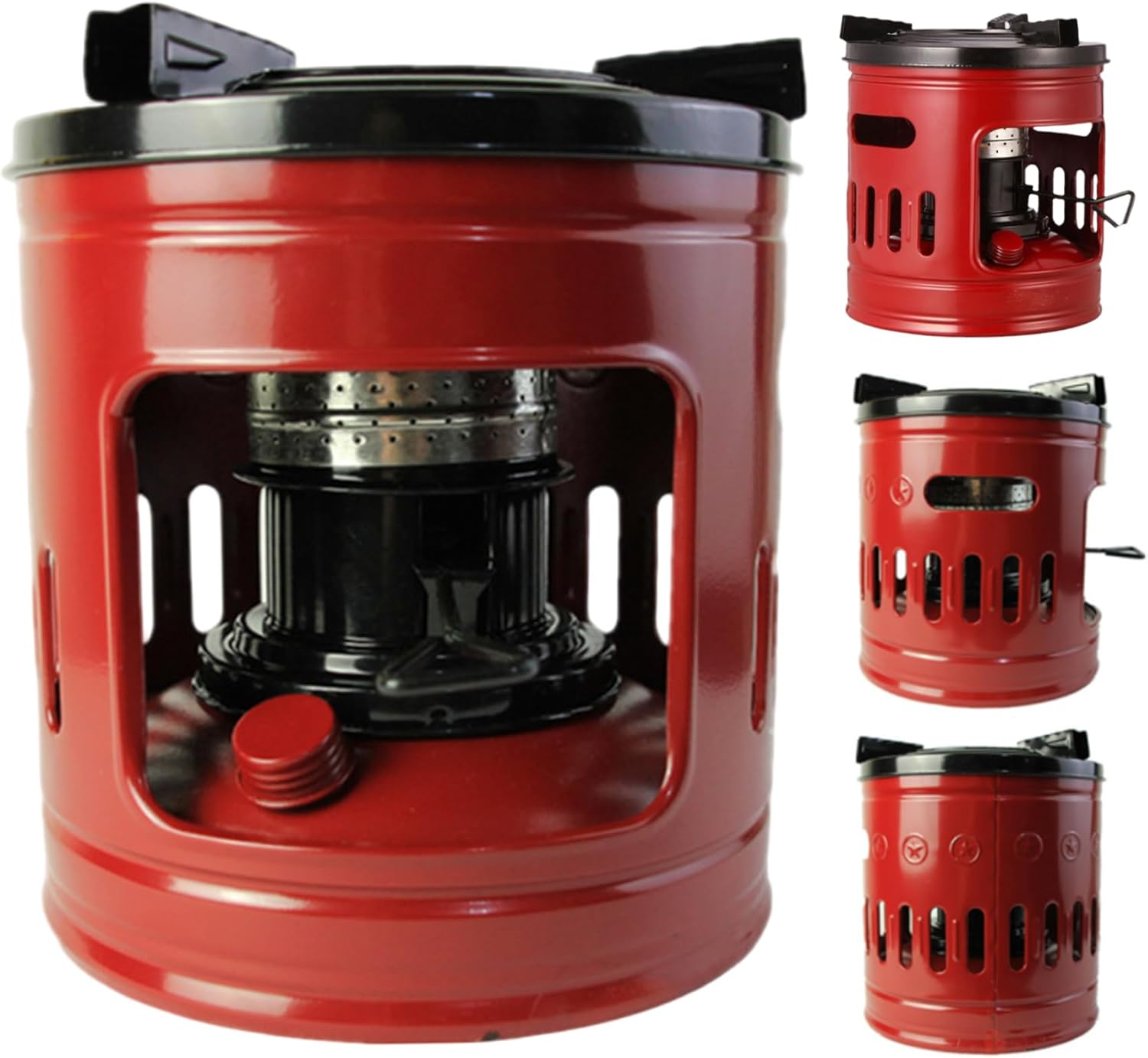 Kerosene Stove, 8.3x8.7" Iron Small Kerosene Heater with 8 Cotton Wick, Windproof Portable Indoor Burner Stove Camping Accessories for 2-4 People, Heater, Small