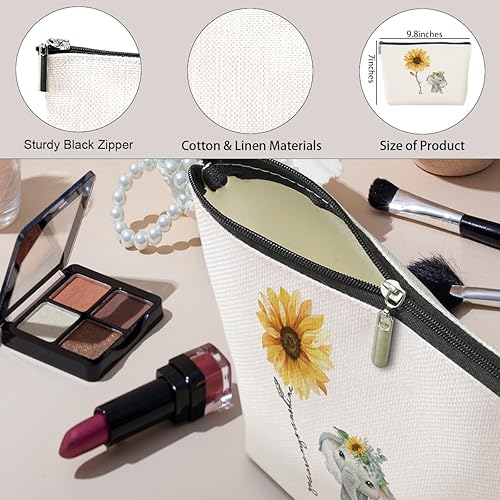 Miniatura 5 de jeilink Bolsa de maquillaje de regalo hippie divertida, decoración hippie, bolsa de aseo retro para mujeres, mejores amigas, abuela, mamá, hermana,