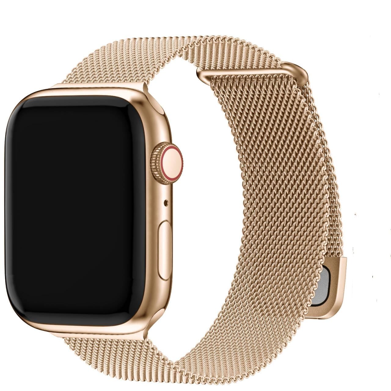 Compatible Apple Watch Bands for Men Women Apple Watch Band 49mm 45mm 44mm 42mm Stainless Steel Milanese Loop Replacement for Apple Watch Series 9 8 7 6 5 4 3 2 1 SE SE2 (42mm/44mm/45mm/49mm,Rose