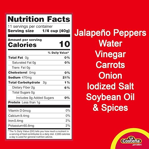 Miniatura 4 de LA COSTENA Pimientos de jalapeño en rodajas sin sabor 28 onzas