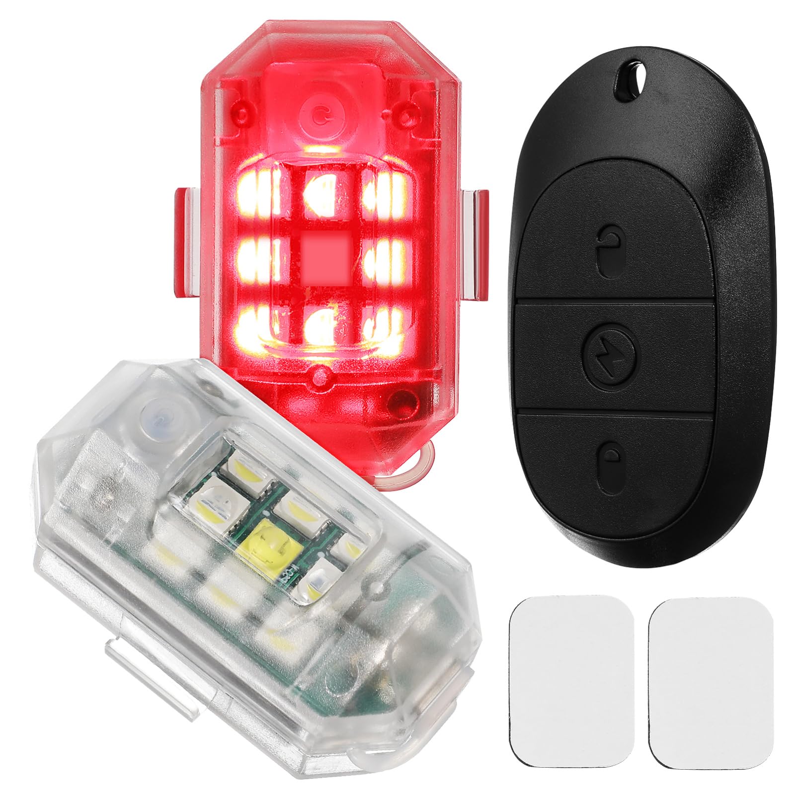 YARNOW 1 Set Luci Notturne Fari Luci per Bici Bici Luci per Passeggino Ad Alta Luminosità (2 Luci)