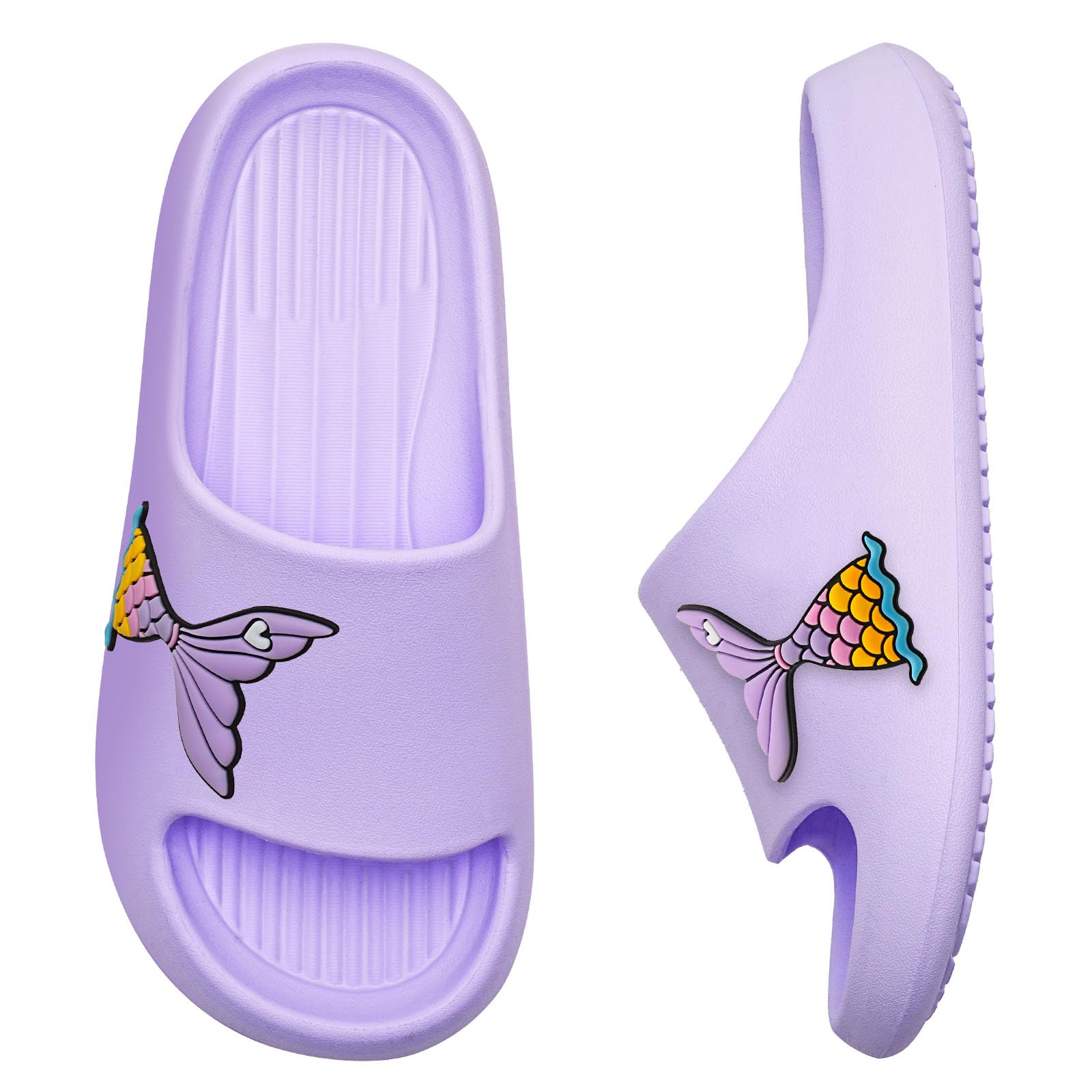 WateLves Badelatschen Kinder Badeschlappen Mädchen Jungen Dusch Badeschuhe Strand Hausschuhe Weiche Dicke Sohle rutschfest Schlappen für Drinnen und Draußen
