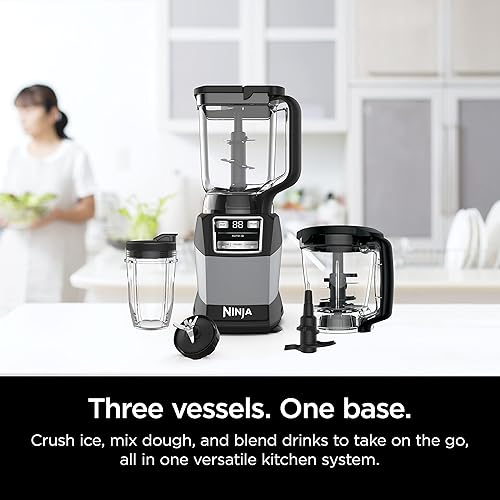 Miniatura 2 de Ninja AMZ493BRN - Sistema de cocina compacto 1200 W 3 funciones para batidos masa y bebidas congeladas con Auto-IQ 72 onzas  jarra de licuadora
