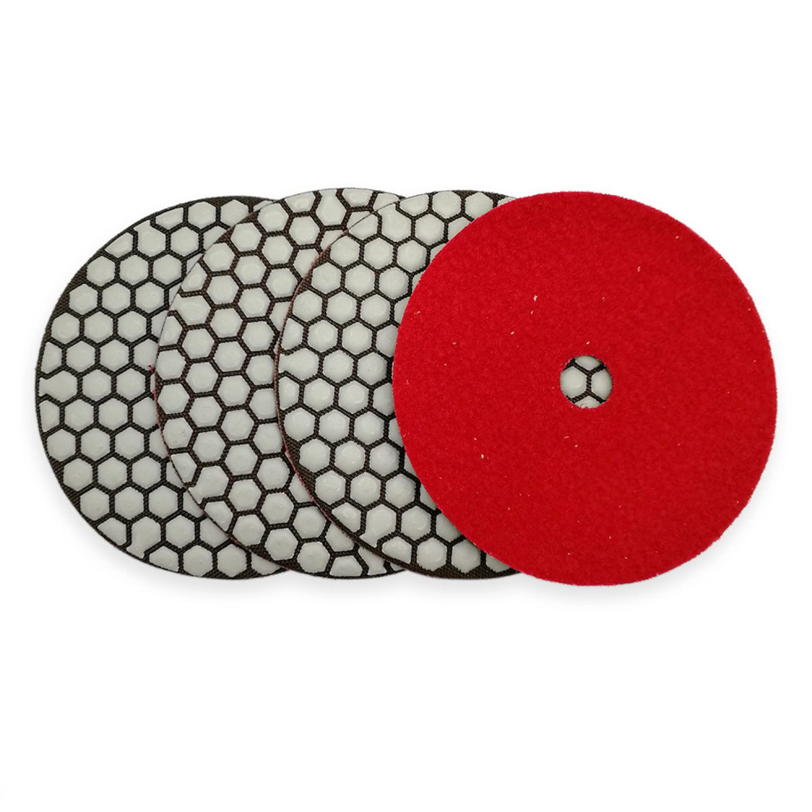 Almohadillas pulidoras de diamante, 4 piezas de almohadillas de pulido en seco de 125 mm n.º 400, diámetro de 5 pulgadas, unión de resina, disco de pulido flexible de diamante for granito, mármol y ce