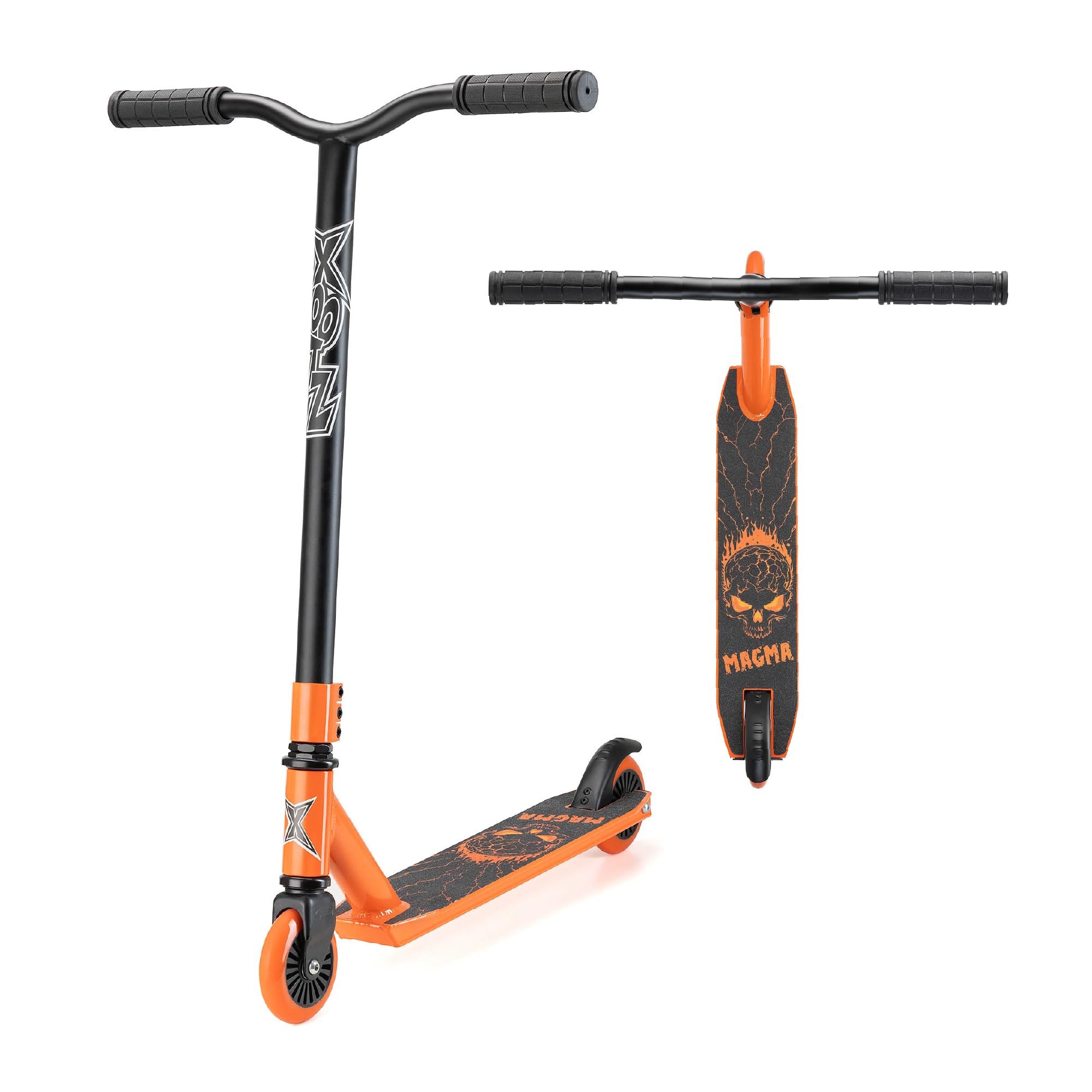 Xootz Magma Stunt Scooter, Freestyle Trick Scooter with Steel Y Bar, Aluminium Deck, ABEC-7 Bearings, Rubber Grips, Pro Street Scooter for Kids & Teens