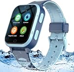 4G GPS Smart Watch for Kids,Kids Phone Smartwatch with Whatsapp Line,Anti-Lost Waterproof Video Phone Call Real-time Tracking Pedometer Voice Message Camera SOS Alarm Watch for Boys Girls Gifts