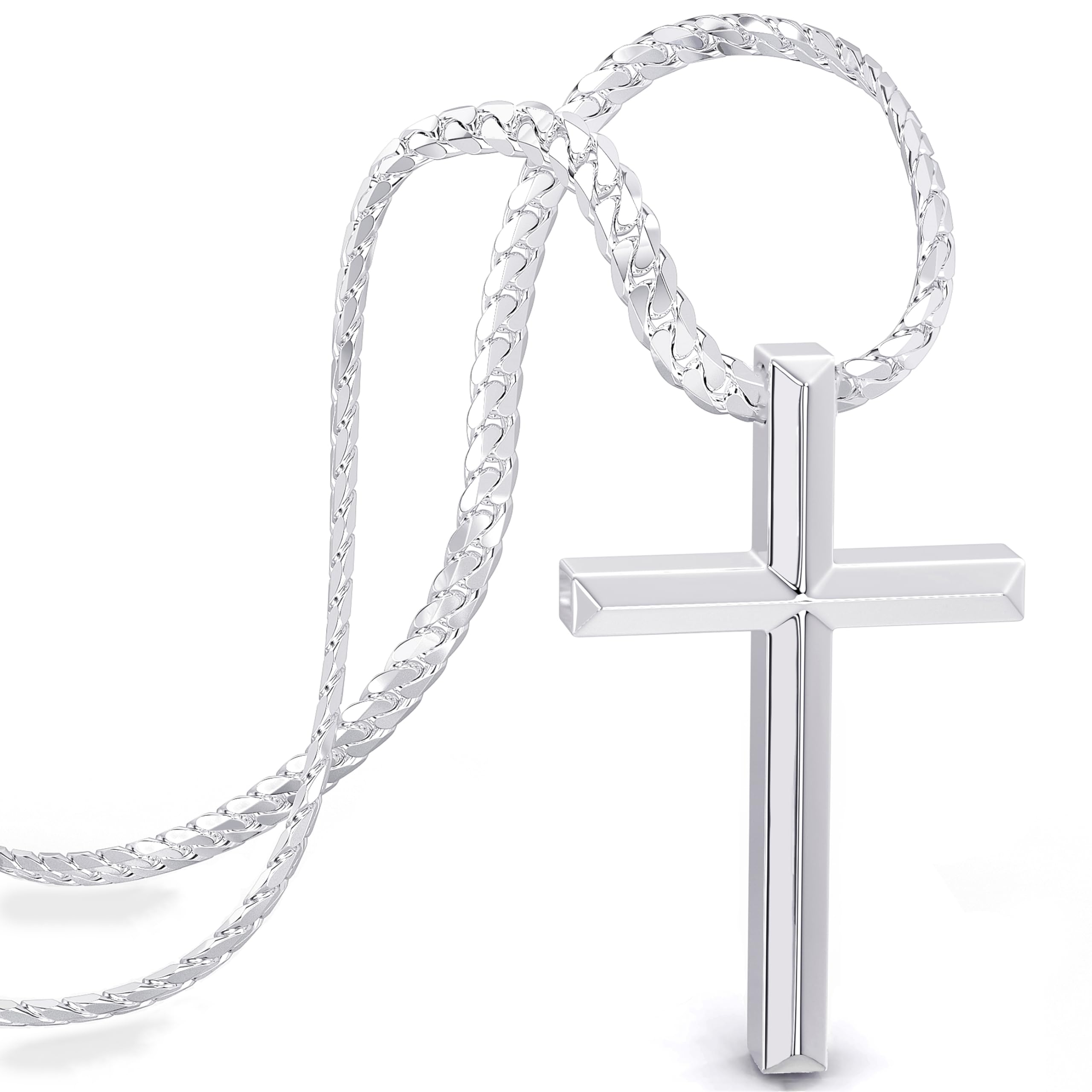 SERASAR Collar Hombre Premium [Loyal] | Acero Quirúrgico Inoxidable 316L | Impermeable | Cadena Cubana | Cierre Seguro | Tres Colores | Incluye Caja de Joyería