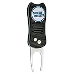 Team Golf NFL Carolina Panthers Retractable Divot Tool with Double-Sided Magnetic Ball Marker, Features Patented Single Prong Design, Causes Less Damage to Greens