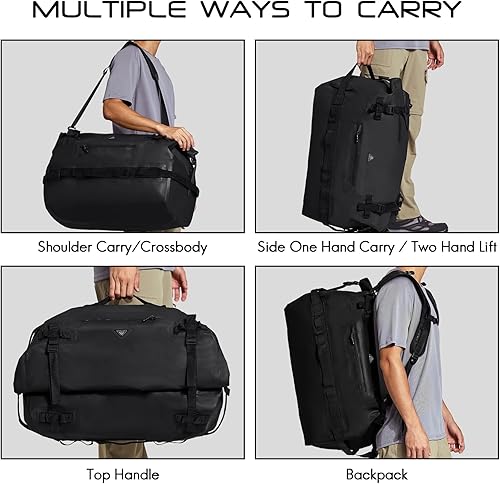 Vista 52 de Haimont Mochila de lona grande impermeable con parte superior enrollable, bolsa de lona seca resistente para navegación, viajes, motocicleta, kayak