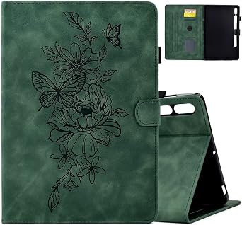 Case for Samsung Galaxy Tab S8 2022 & S7 2020 11 inch Model SM-X700/X706/T870/T875/T878, Suede Leather Cover with Kickstand, Auto Wake/Sleep, S Pen Holder for 11" Galaxy Tab S8 S7, Green