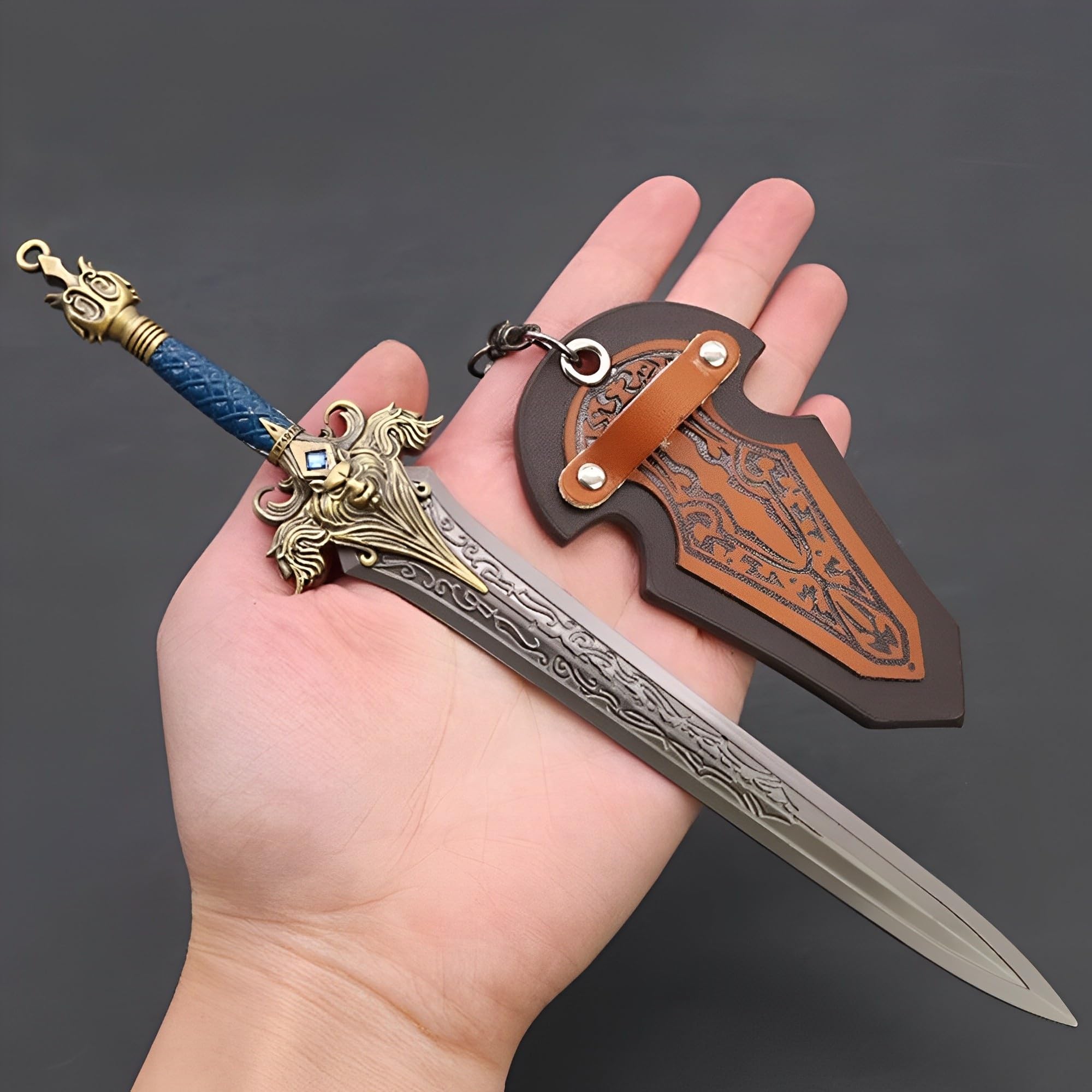 Figurine Anime, Modelli in Miniatura di Personaggi Giochi Fantasy con Supporti, Ashbringer, Frostmourne, Gorehowl