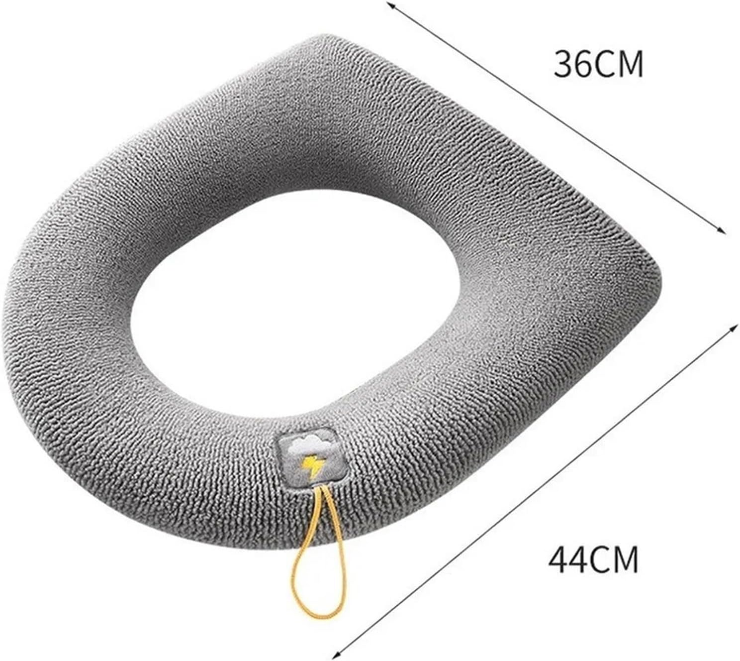Thickened Knitted Universal Toilet Seat Cushion Four Seasons Toilet Cover Household Washable Toilet Accessories (Size : Orange)