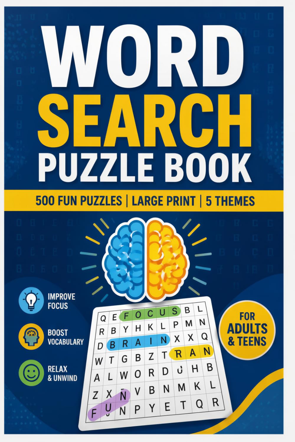 Word Search Puzzle Book: 500 Large Print Puzzles