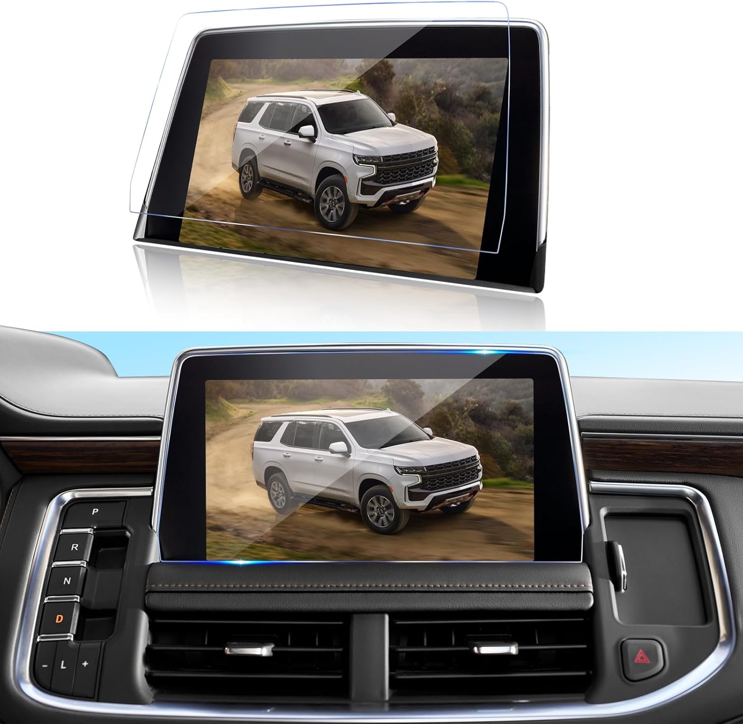 2PACK 2026 2025 Tahoe Suburban Screen Protector [9H Tempered Glass] for 2025 2026 Chevy Tahoe Suburban (High Country/Premier/Z71/LT/LS) Screen Protector 2025 2026 Tahoe Suburban (11" Dash &17.7"Nav. ) Display Accessories