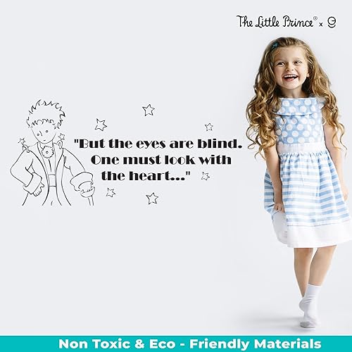 Miniatura 6 de EGD Decoración de pared de The Little Prince Quote Look with The Heart EGD X The Little Prince Series Calcomanías de pared Calcomanía de pared