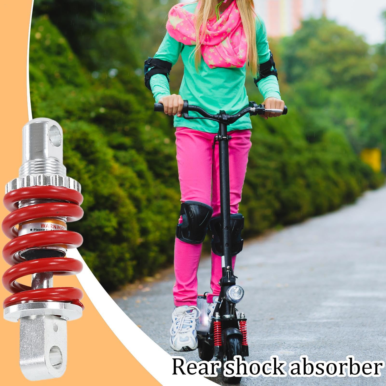 Amortiguadores Traseros De Reposición,Suspensiones de Resorte en Aleación de Aluminio de Alta Resistencia | Accesorios Resistentes al Desgaste para Montar, Ciclismo, Viajes y Actividades al