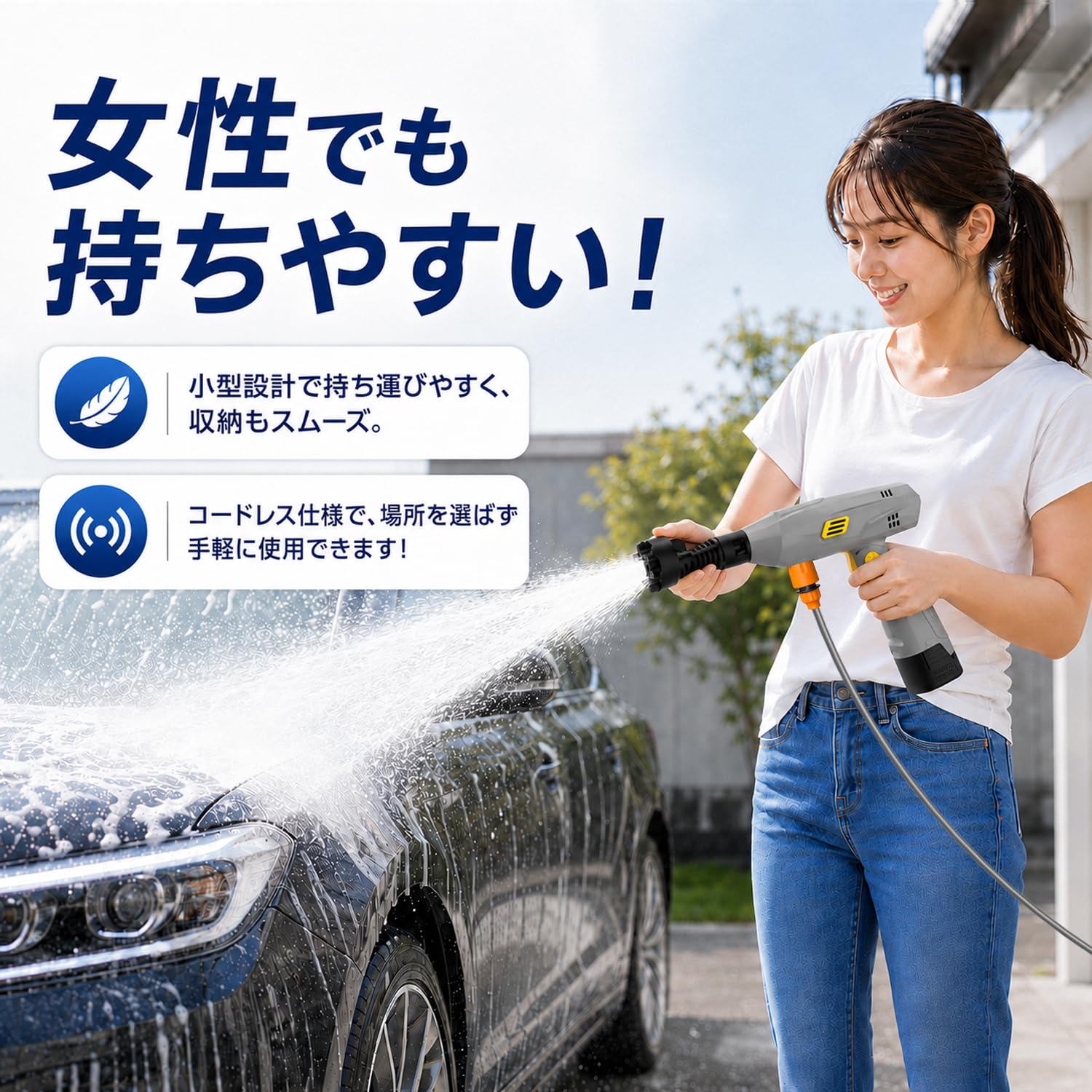 Amazon | amilozi 高圧洗浄機【折りたたみ式・収納便利・超軽量・2026 