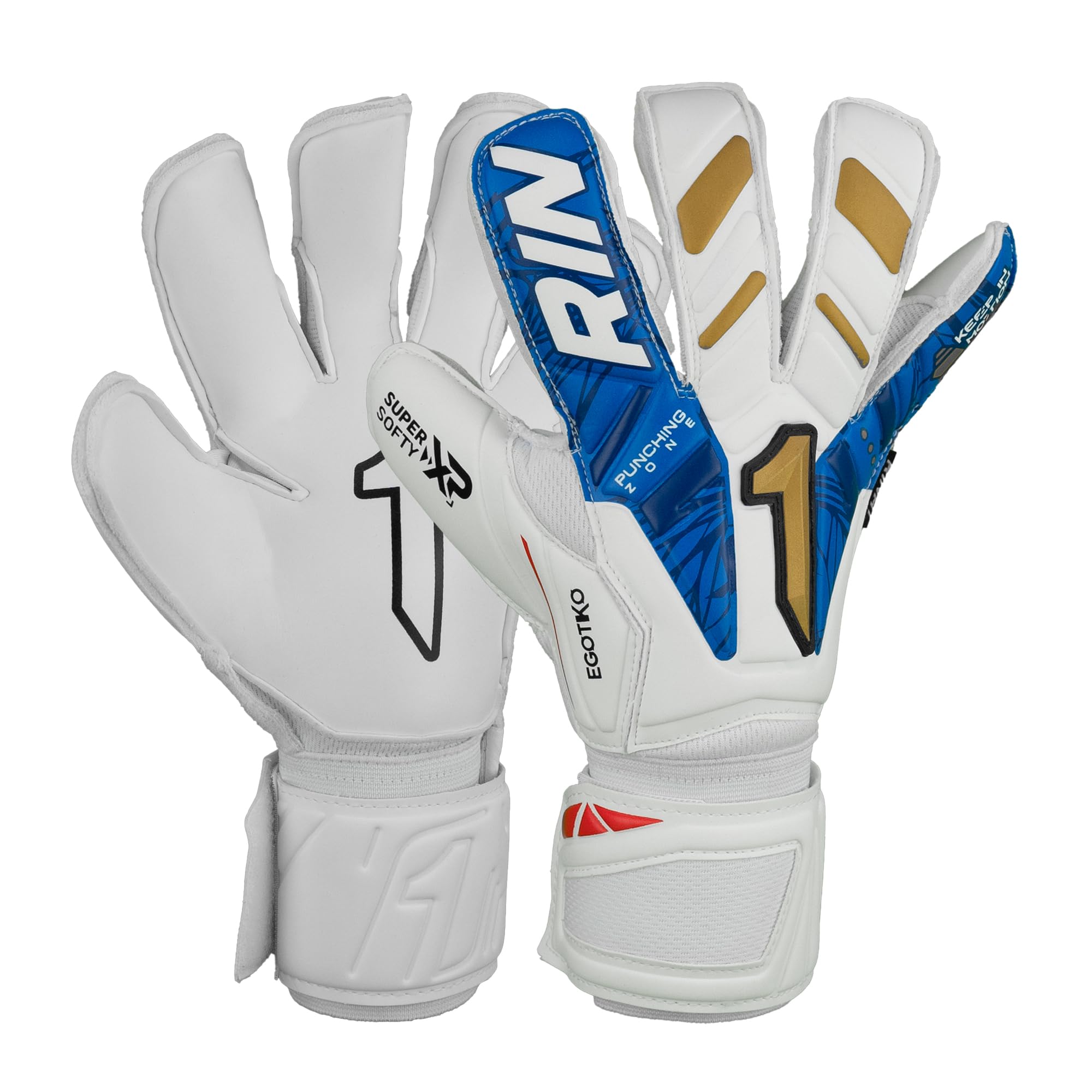 Rinat Goalkeeper Gloves Egotiko Avenger Prime Adult White Size 7