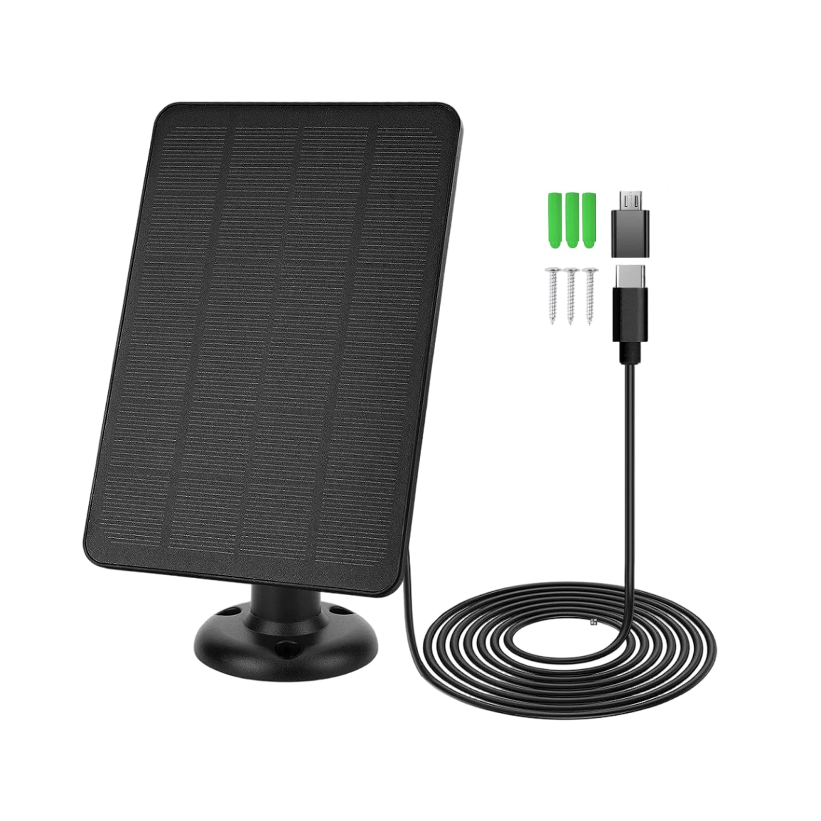 Efficient Solar Electrical Supply for Low Electricity Security Equipment Highlighting USB to Tiny USB Link and IP65 Security Device Device