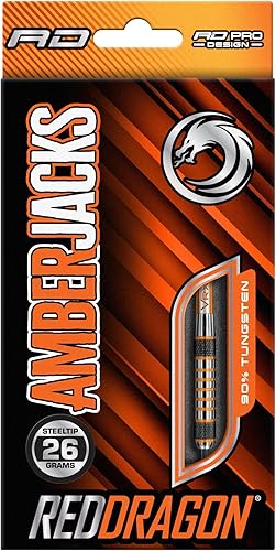 Miniatura 4 de RED DRAGON Juego de dardos de la serie Amberjack con vuelos y ejes (tallos)