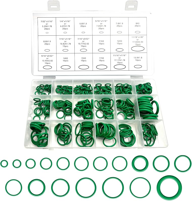 Kit de Anéis O-ring para Ar-Condicionado Automotivo Surosha – 270 unidades, 18 tamanhos