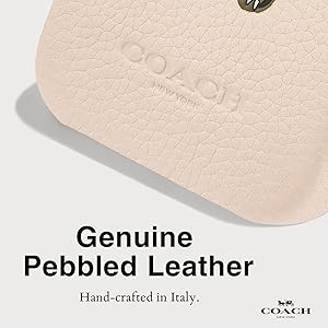 Coach Genuine Debossed Pebbled Leather Slim Wrap iPhone 16 Pro Case - Designer Phone Case - Ivory Rexy
