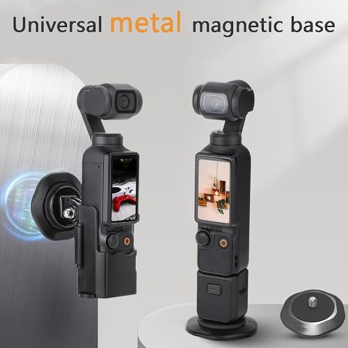 Miniatura 2 de Soporte magnético para cámara con rosca de 1/4"-20 para DJI Osmo Pocket 3/2, para Insta360 ONE X3/2/1/GO 3, para FIMI Palm 2/1 Adaptador de