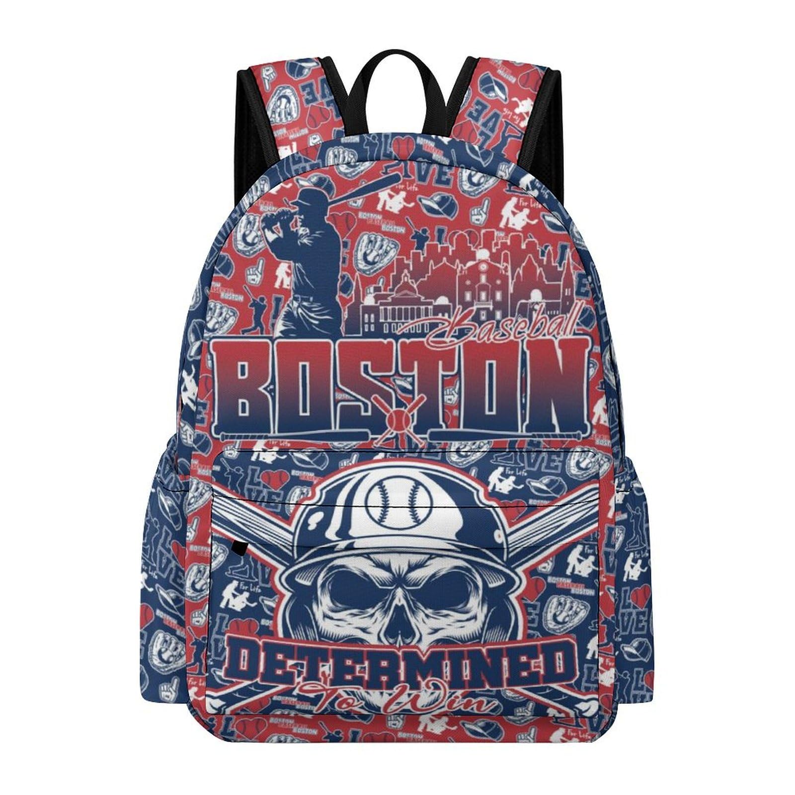 Baseball Gifts for Boston, Baseball Backpack Team Color Laptop Backpacks for Men Women, Large Capacity Travel Sport Bag for Team Fans