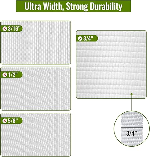 Miniatura 3 de Cinta de mule de 2500 libras de 1053 pies x 34 pulgadas de poliéster para cables y conductos de cables Funciones variables Cinta de tracción