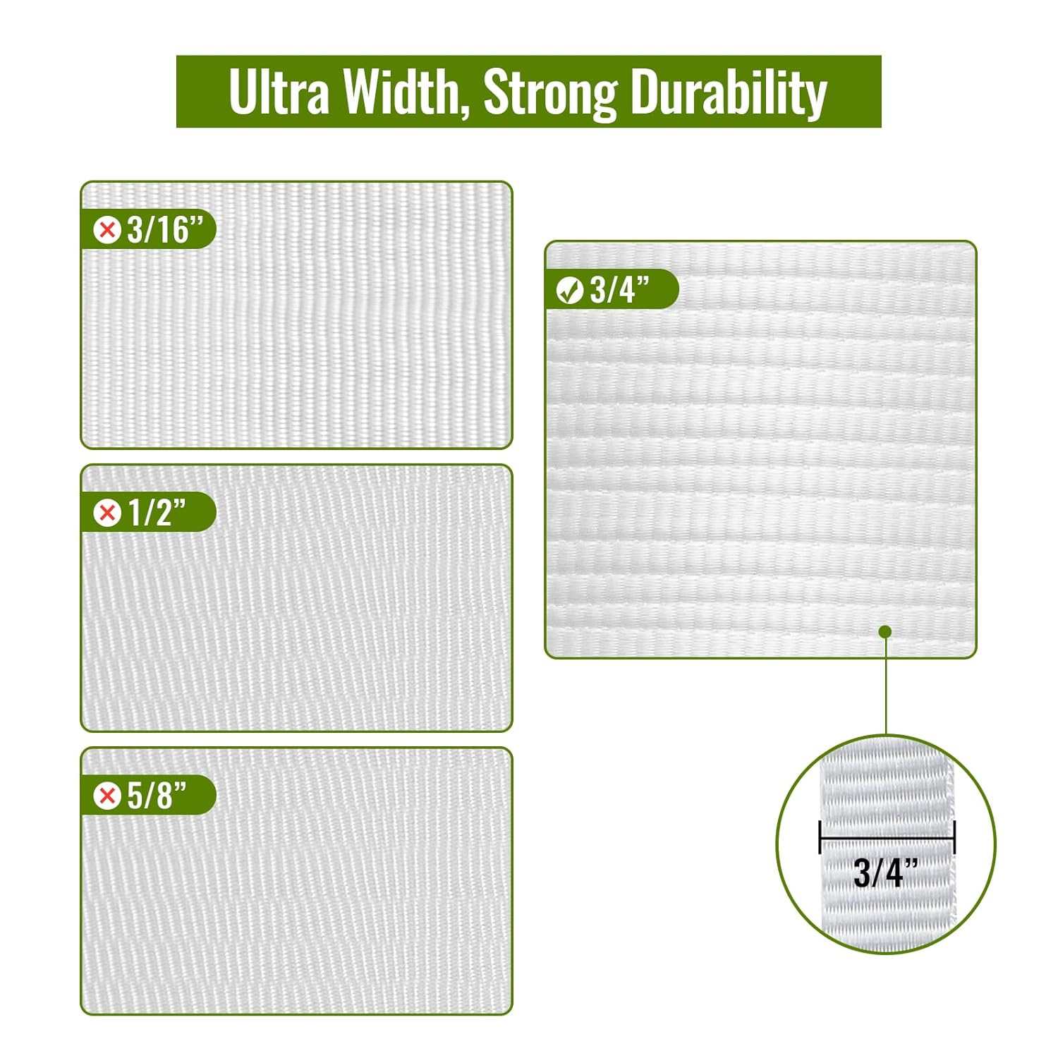 2500Lbs Mule Tape 525ft X 3/4’’ Polyester Mule Webbing for Wire & Cable Conduit Work Variable Functions Heavy Duty Pull Tape Flat Rope for Pulling/Loading/Packing Under Any Weather Condition Muletape