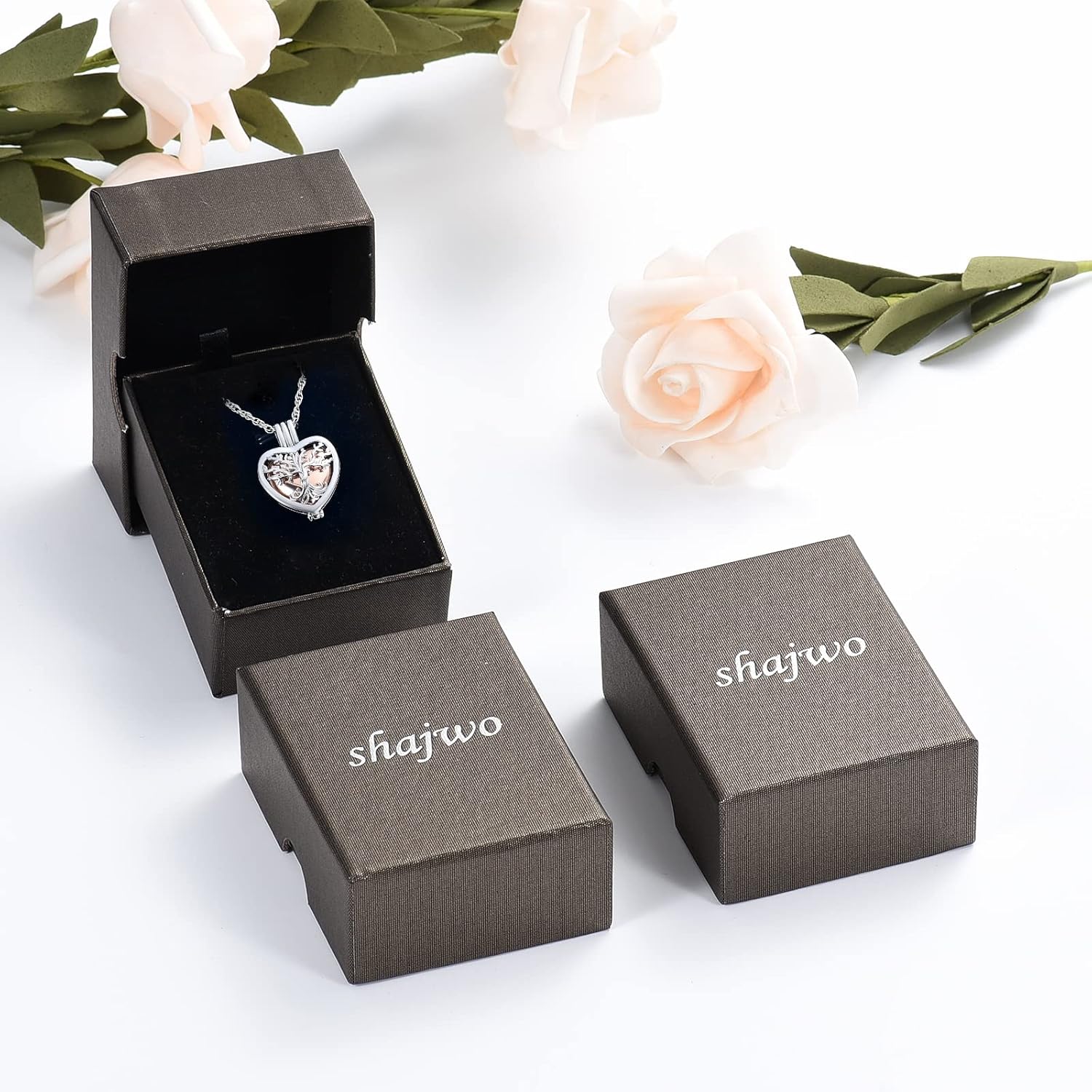 shajwo Heart Cremation Jewelry Tree of Life Urn Ashes Necklace for Women Men Loved One Memorial Human Ash Pendant - Image 7