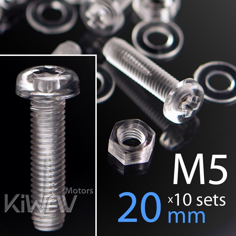 KiWAV Magazi M5 Thread Diameter 20mm Long Phillips Head Plastic Screws