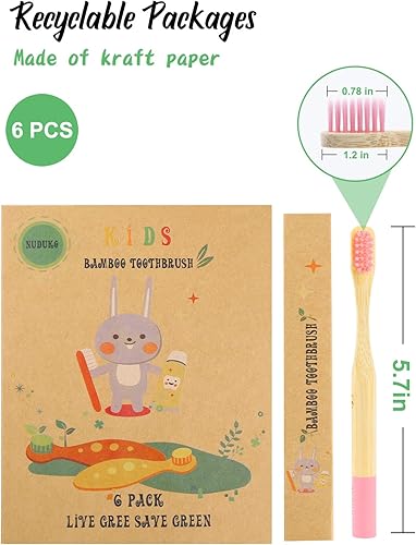 Vista 46 de Cepillos de dientes de carbón de bambú biodegradables, cerdas suaves, ecológicos, sostenibles, sin BPA, orgánicos, compostables, cepillos de dientes