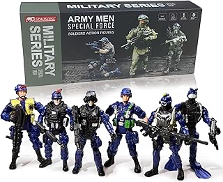 Army Men Action Figures - Soldiers Toy Set for Boys Age 4-7, Military Playset with Weapons - Easter Gift or Birthday Gift
