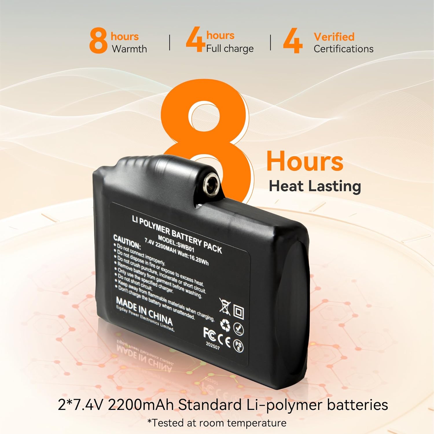 SAVIOR HEAT Heated Mittens Battery Ski Gloves, Upgraded Electric Rechargeable Mitts for Skiing Camping Hiking Arthritis Hands Men Women - Image 5