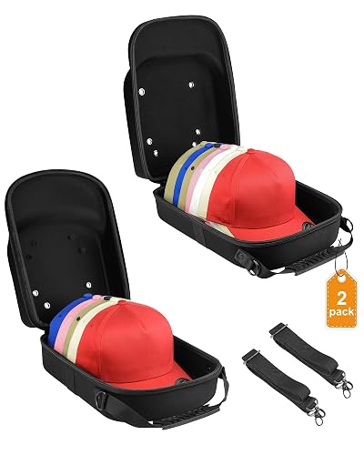Allgawise Set of 2 Hard Hat Travel Cases for Baseball Caps
