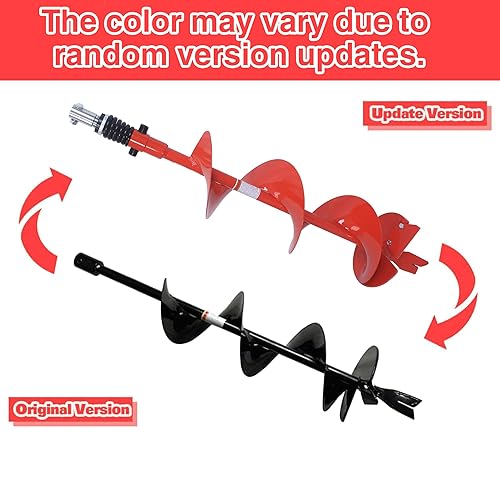 Miniatura 6 de GardenTrax - Broca de taladro en espiral de tierra de 8 pulgadas de profundidad x 36 pulgadas de largo excavadora de agujeros de poste con eje de