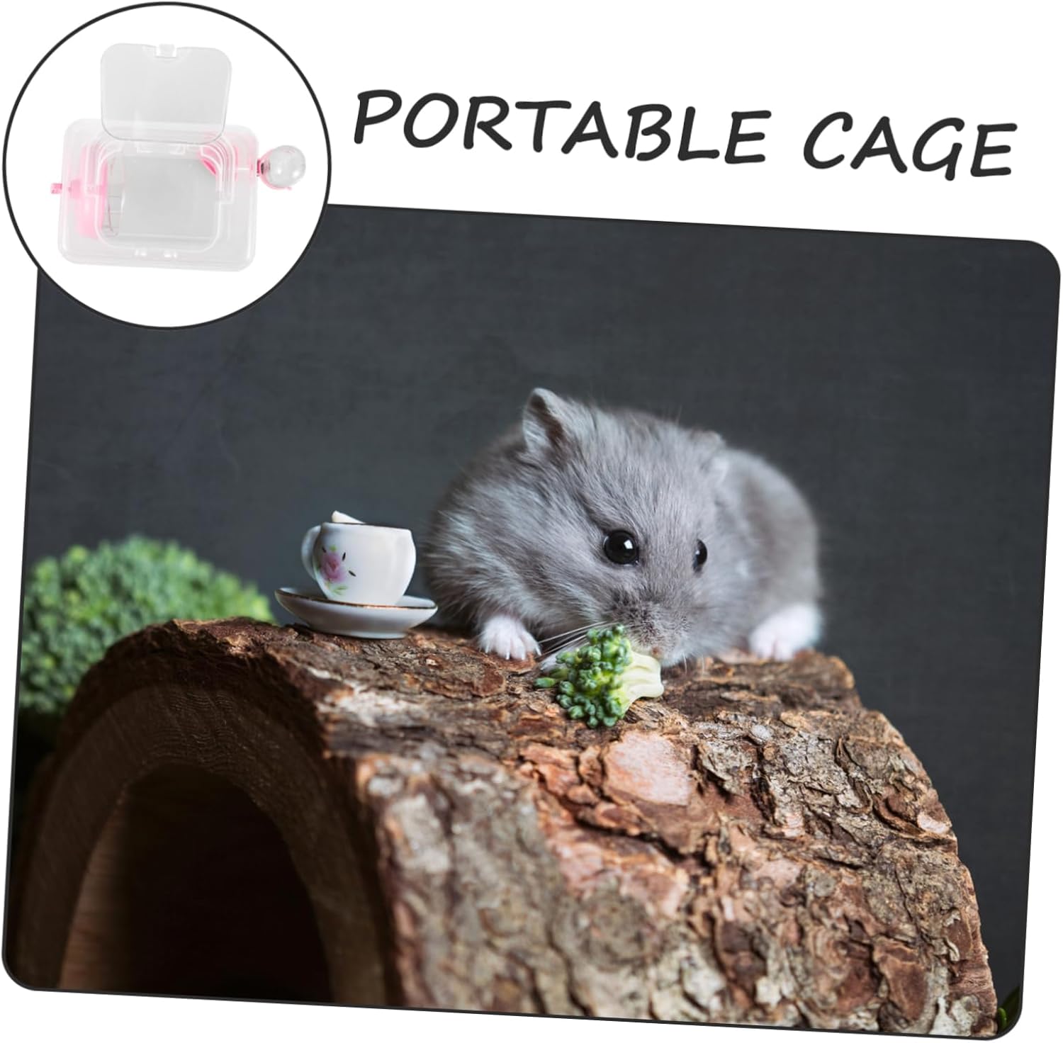 3pcs Portable Hamster Carrier Cage Transparent Small Animal Travel Case for Outdoor Use Design for Hamsters Guinea Pigs and Other Small Pets