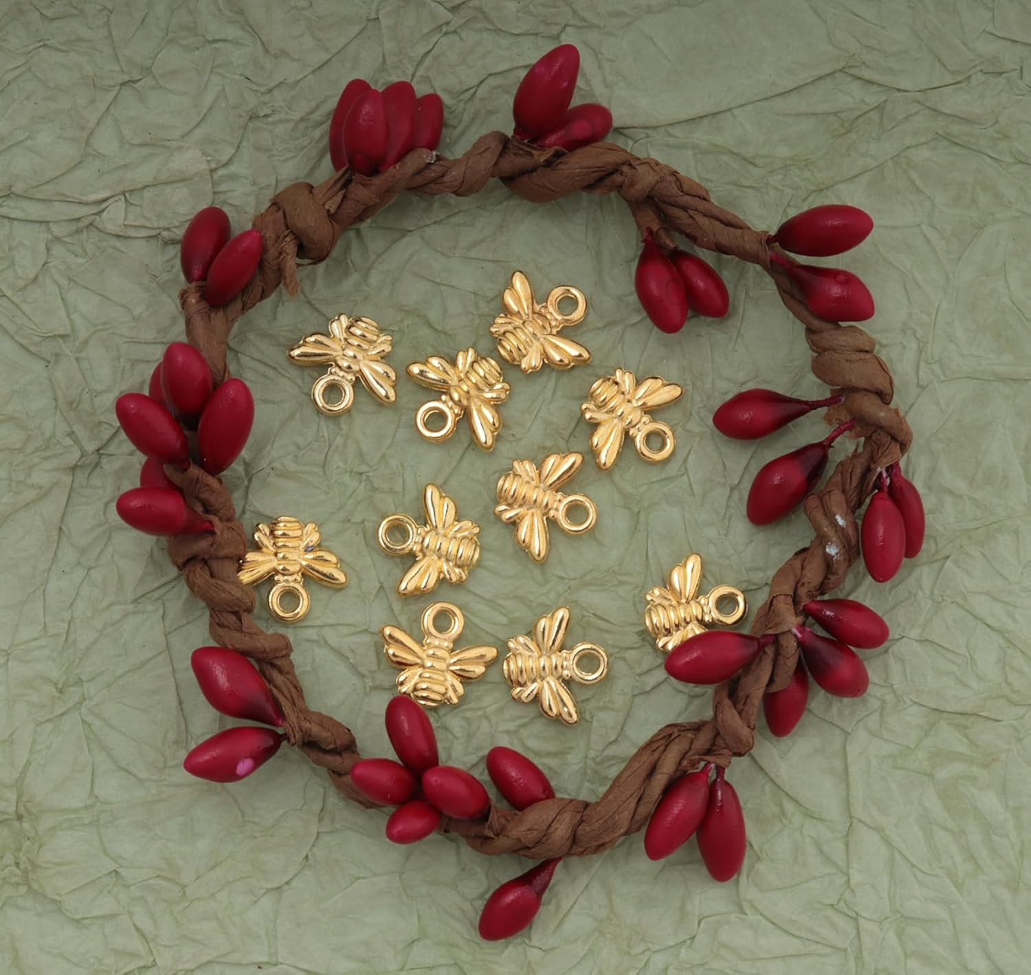 50 Pcs Bee Charms Metal Small 1.1 x 1 x 0.3 cm Cute Honeybee Alloy Pendant for Women DIY Jewelry Making Necklace Bracelets Earring Keychain Key Rings Bookmark Supplies - Image 6