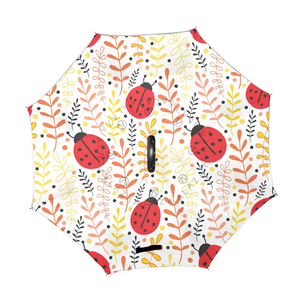 hengpai Ladybug Reverse Inverted Inside Out Umbrella Cars Unigue Windproof UV Proof Double Layer for Women