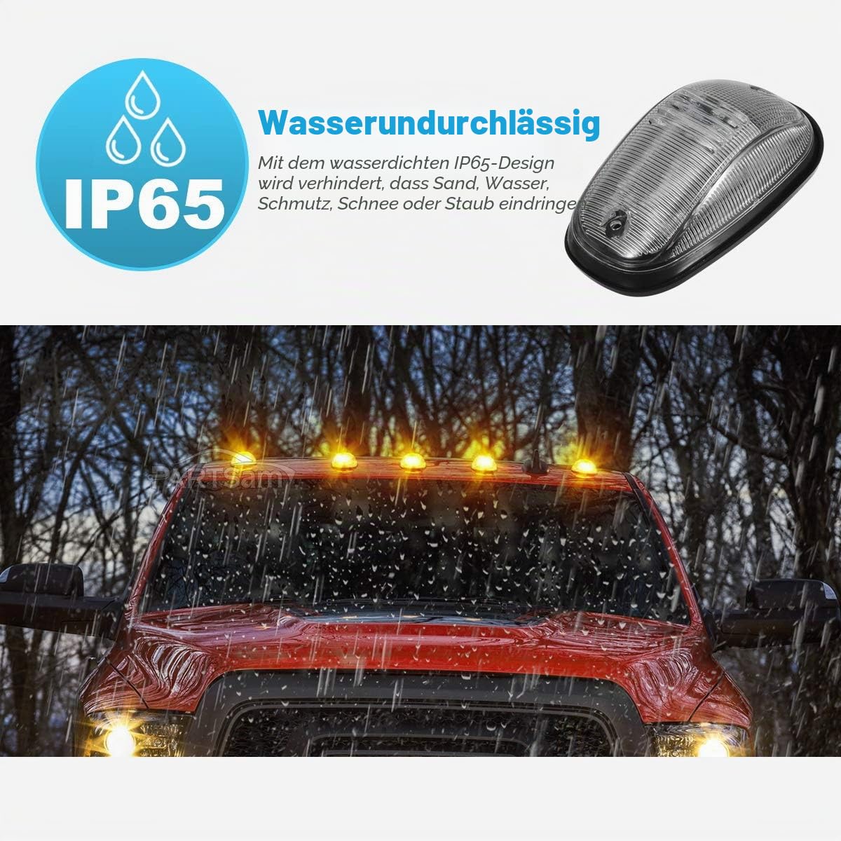 Partsam 5 x Dachleuchten für Dodge Ram 1500 2500 3500 4500 5500 Pickup 2003 2004 2005 2006 2007 2008 2009 2010 2011 2011 20111 2011 2011 2 201 3 2014 2015 2016 2017 2018