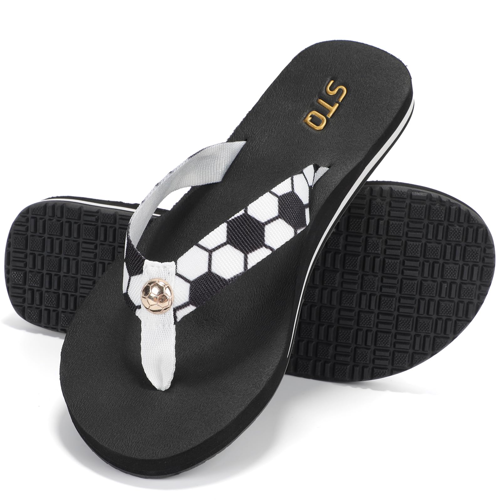 STQ Womens Arch Support Flip Flops Thong Sandals | Yoga Mat Sole,Quick Dry ,Beach Shower Pool Vacation