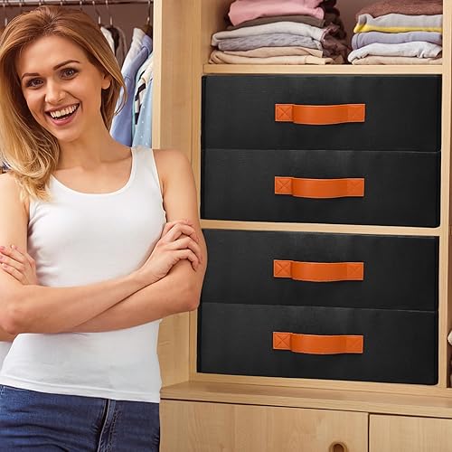 Miniatura 7 de SIYNPAV Paquete de 4 organizadores de sábanas y almacenamiento, juego organizador de sábanas plegable con doble asa (tamaño Queen o King),