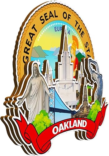 Miniatura 2 de Imán de madera para nevera de Oakland California, Estados Unidos, 3D, monumentos de viaje, coleccionables, recuerdos, decoración hecha a mano, 1400