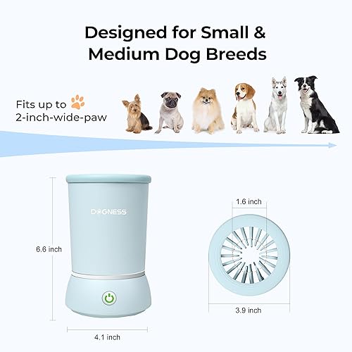 Miniatura 3 de DOGNESS Limpiador y masajeador automático de patas de perro, lavadora eléctrica para perros, taza limpiadora de patas portátil, máquina de limpieza