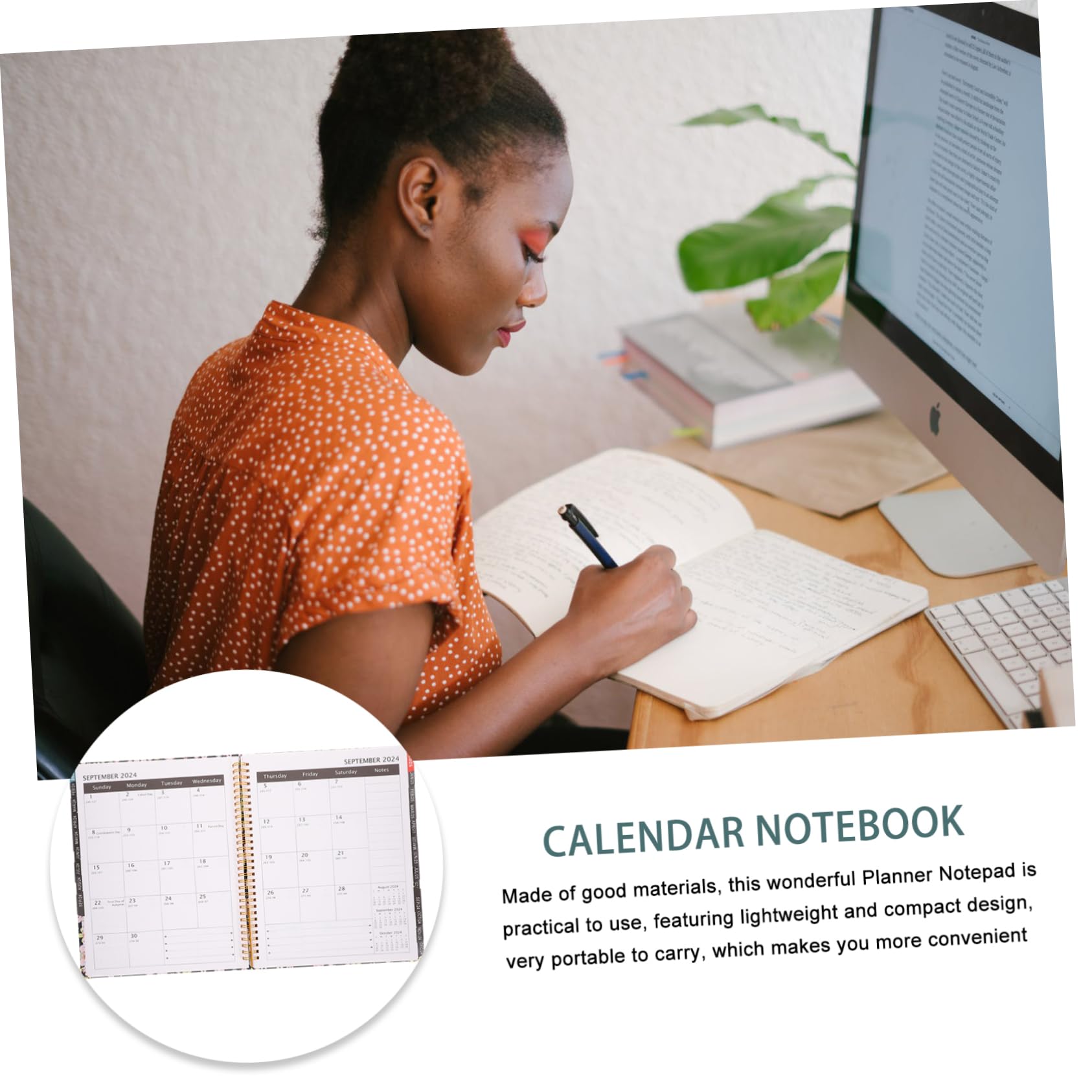 LALAFINA Monatsplaner Notizblock A4 –2026 Strapazierfähiger Planungskalender Mit Tages Und Wochenplan Büro Schule Reisen